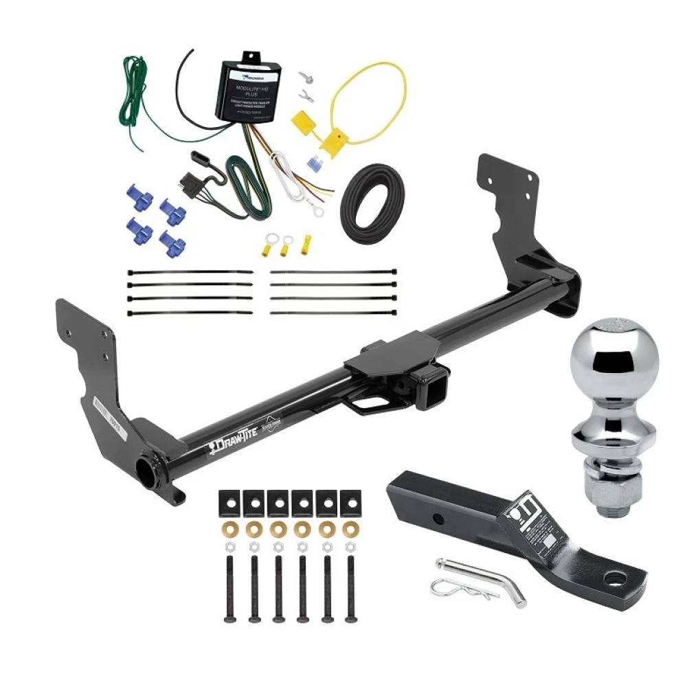Trailer Tow Hitch For 16-23 Mercedes Metris All Models Complete Package w/ Wiring and 1-7/8" Ball