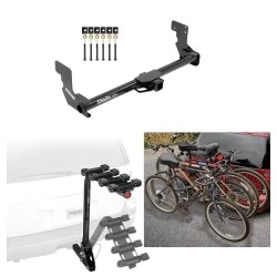 Trailer Hitch w/ 4 Bike Rack For 16-23 Mercedes Metris Approved for Recreational & Offroad Use Carrier for Adult Woman or Child Bicycles Foldable