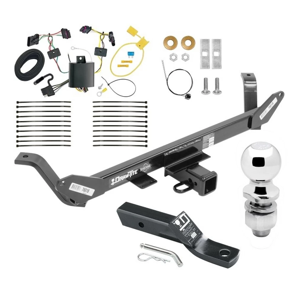 Trailer Tow Hitch For 16-17 BMW X1 Complete Package w/ Wiring and 2" Ball