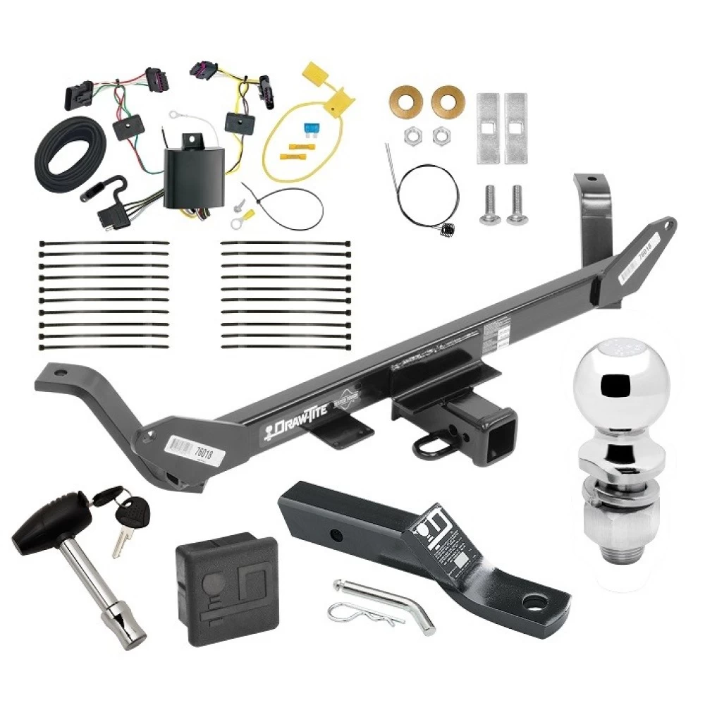 Trailer Tow Hitch For 16-17 BMW X1 Deluxe Package Wiring 2" Ball and Lock