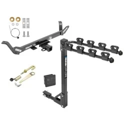 Trailer Tow Hitch w/ 4 Bike Rack For 16-27 BMW X1 tilt away adult or child arms fold down carrier w/ Lock and Cover