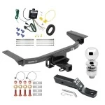 Trailer Tow Hitch For 16-22 Mazda CX-9 Complete Package w/ Wiring and 2" Ball