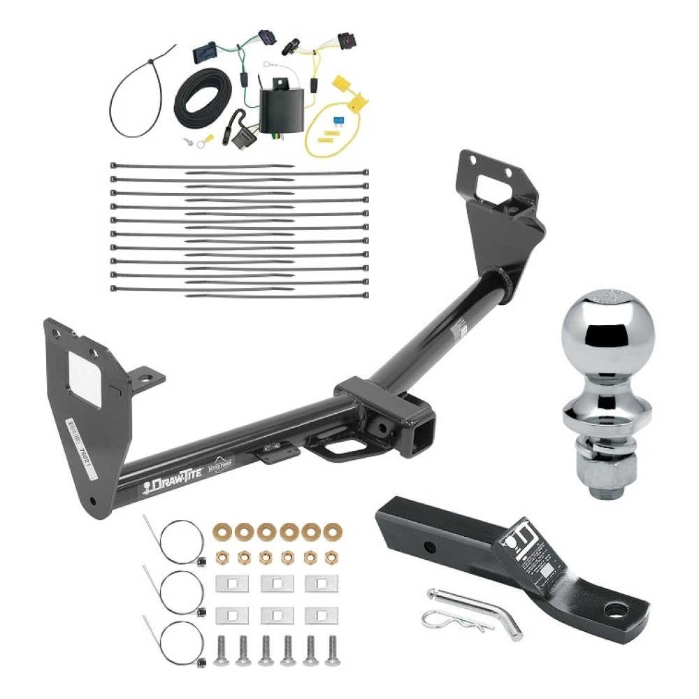 Trailer Tow Hitch For 15-23 Jeep Renegade All Models Complete Package w/ Wiring and 1-7/8" Ball