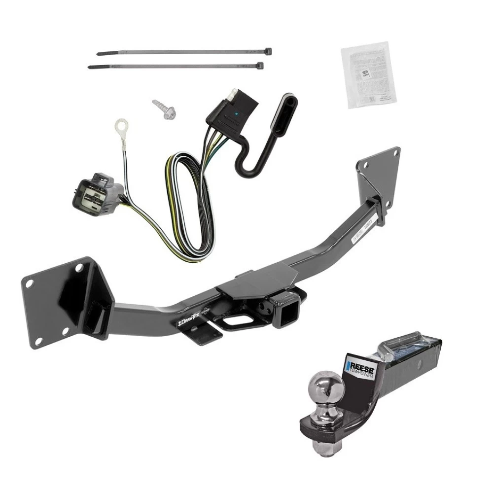 Tow Package For 17-23 GMC Acadia 19-26 Chevrolet Blazer Trailer Hitch w/ Wiring 2" Drop Mount 2" Ball 2" Receiver