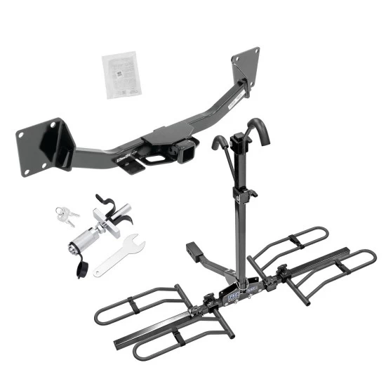 Trailer Tow Hitch For 19-26 Chevy Blazer 17-23 GMC Acadia Platform Style 2 Bike Rack w/ Anti Rattle Hitch Lock