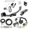 Trailer Hitch Tow Package w/ 7-Way RV Wiring For 17-23 GMC Acadia 19-26 Chevrolet Blazer w/ 2" Drop Mount 2" Ball Class 3 2" Receiver