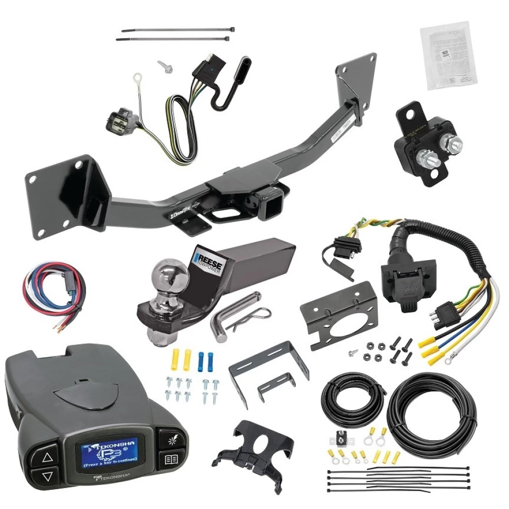 Trailer Hitch Tow Package Prodigy P3 Brake Control For 17-23 GMC Acadia 19-26 Chevrolet Blazer w/ 7-Way RV Wiring 2" Drop Mount 2" Ball Class 3 2" Receiver Draw-Tite Tekonsha