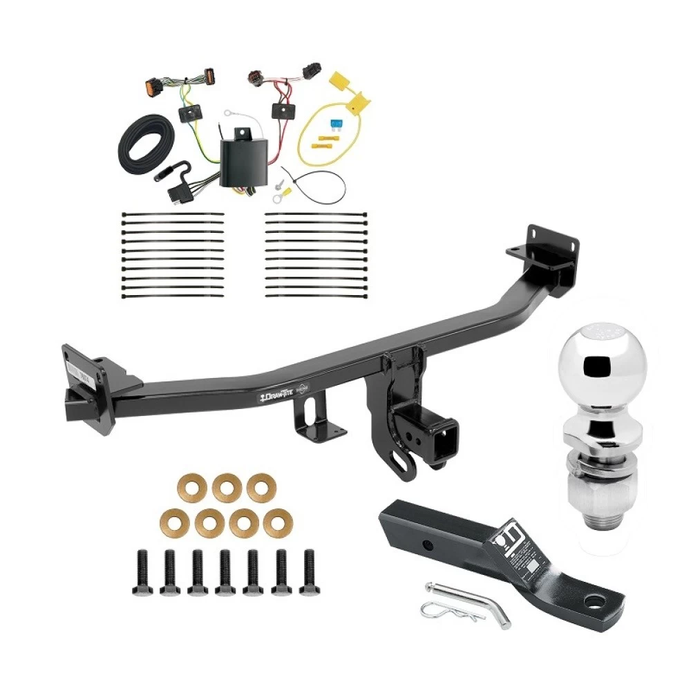 Trailer Tow Hitch For 17-22 KIA Sportage All Models Complete Package w/ Wiring and 2" Ball