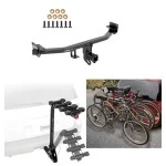 Trailer Hitch w/ 4 Bike Rack For 17-22 KIA Sportage Approved for Recreational & Offroad Use Carrier for Adult Woman or Child Bicycles Foldable