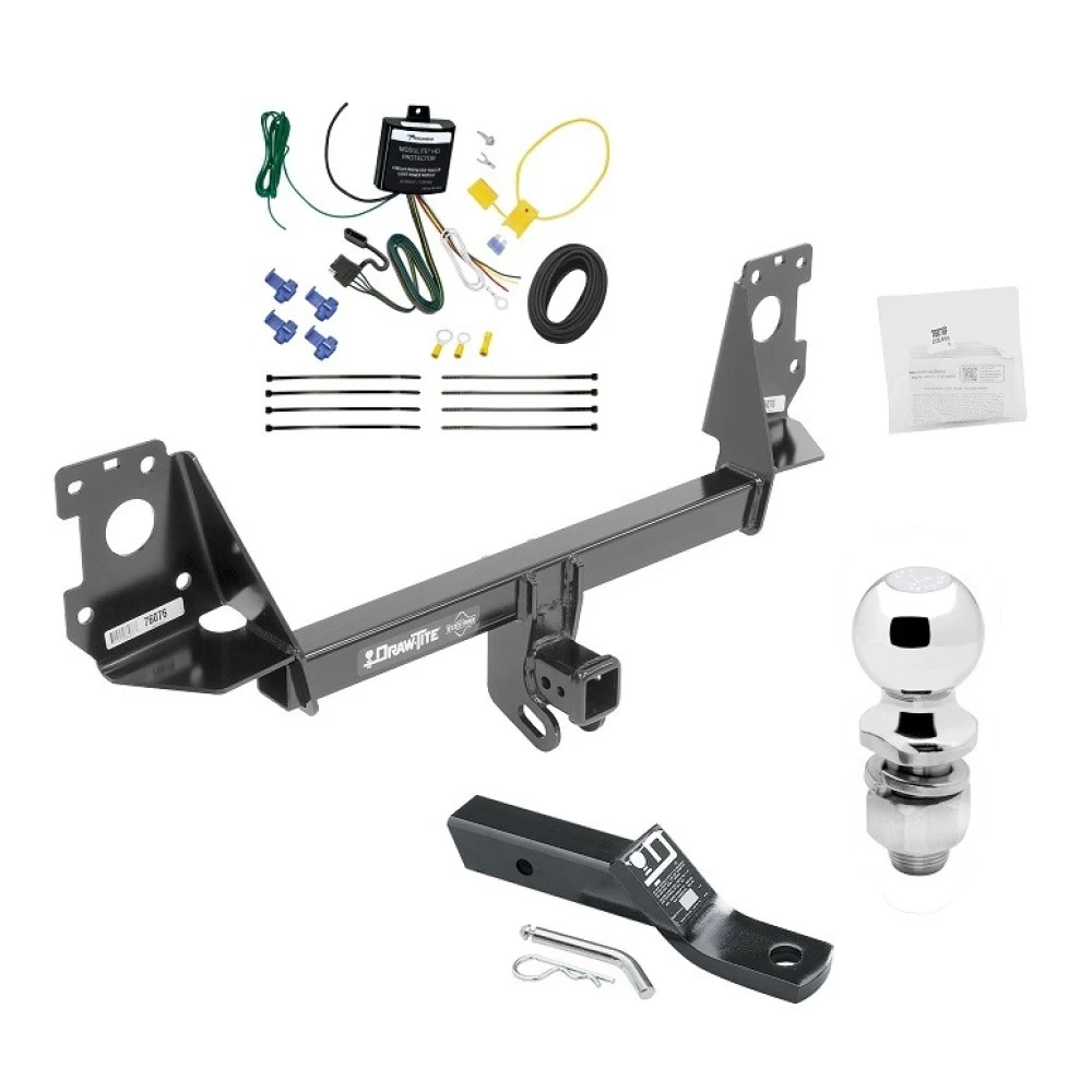 Trailer Tow Hitch For 17-25 Audi Q7 All Models Complete Package w/ Wiring and 2" Ball