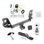 Trailer Tow Hitch For 17-25 Audi Q7 All Models Deluxe Package Wiring 2" Ball and Lock
