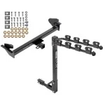 Trailer Tow Hitch w/ 4 Bike Rack For 16-22 Nissan NP300 Navara tilt away adult or child arms fold down carrier