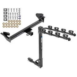 Trailer Tow Hitch w/ 4 Bike Rack For 16-22 Nissan NP300 Navara tilt away adult or child arms fold down carrier