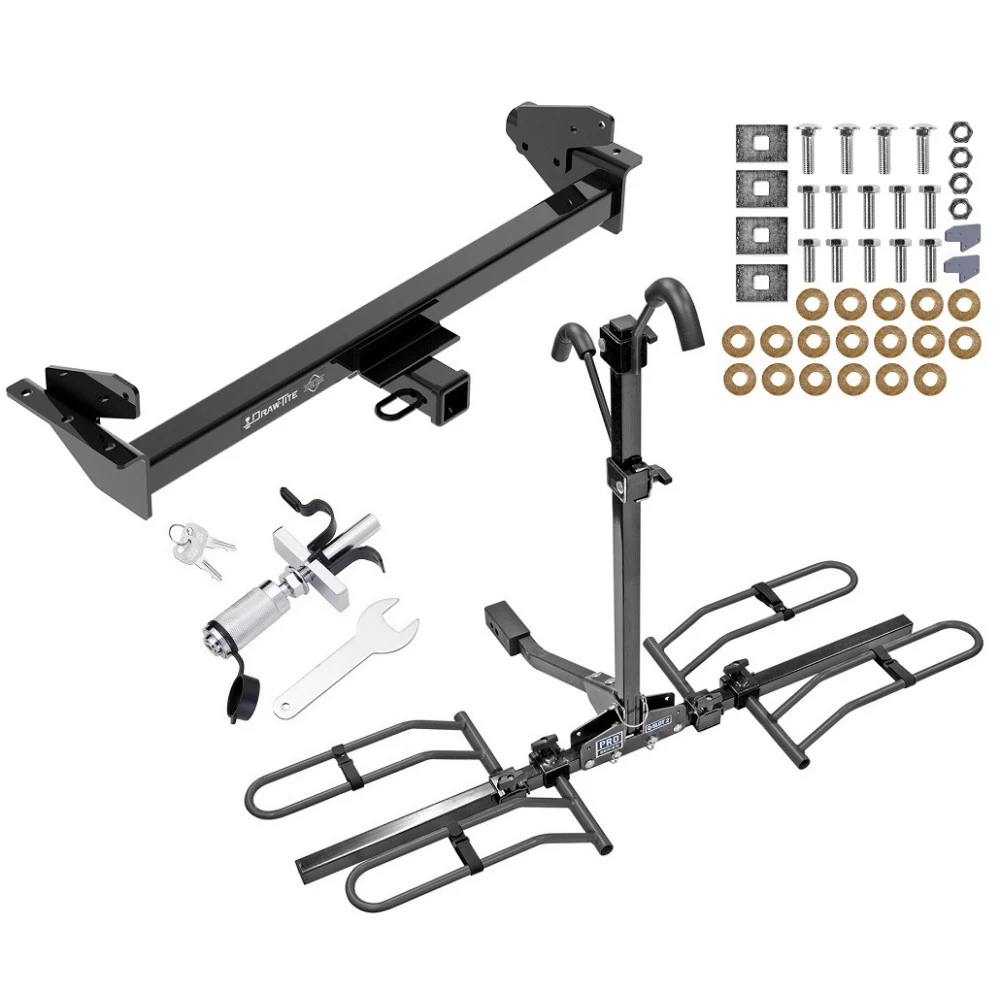 Trailer Tow Hitch For 16-22 Nissan NP300 Navara Platform Style 2 Bike Rack w/ Anti Rattle Hitch Lock