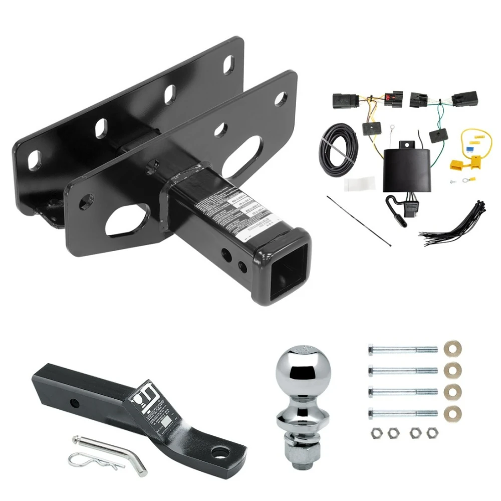 Custom Fit Trailer Hitch Wiring Harness (Plug & Play) 2" Drop Ball-Mount w/ Pin/Clip 1-7/8" Chrome Ball Installation Hardware Installation Instructions 76382 118786 23 63816 Draw-Tite Trailer Tow Hitch 18-22 Jeep Wrangler JL All Styles Comp Trailer Tow Hitch For 18-23 Jeep Wrangler JL All Styles Complete Package w/ Wiring and 1-7/8" Ball