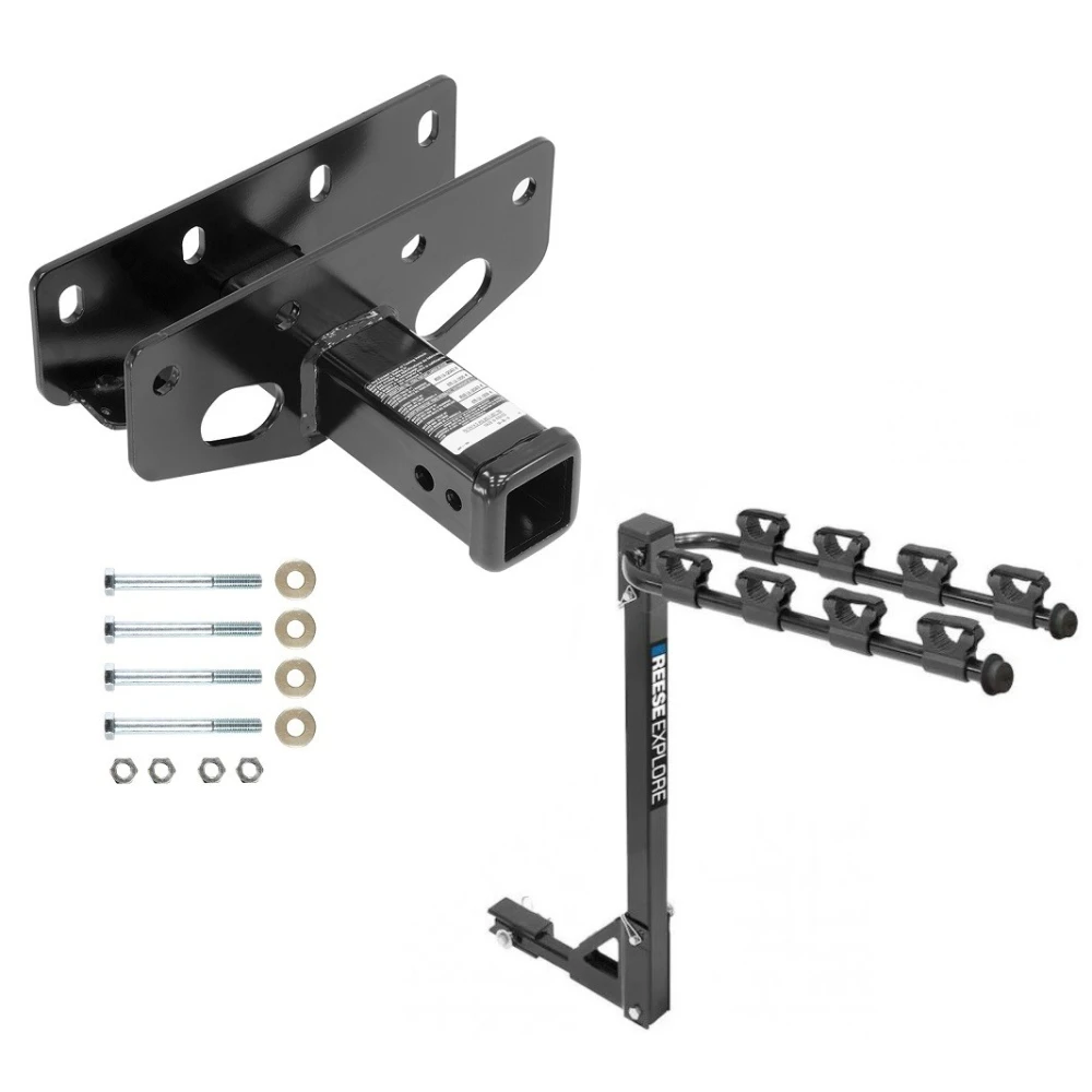 Custom Fit Trailer Hitch 4 Bike Carrier Installation Hardware Installation Instructions 76382 1393100G Draw-Tite Trailer Tow Hitch 4 Bike Rack 07-22 Jeep Wrangler JL JK tilt away adult or child arms fold down carrier 07 08 09 10 11 12 13 14 15 16 17 18 1 Trailer Tow Hitch w/ 4 Bike Rack For 07-23 Jeep Wrangler JL JK tilt away adult or child arms fold down carrier