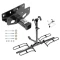 Trailer Tow Hitch For 07-23 Jeep Wrangler JL JK Platform Style 2 Bike Rack w/ Anti Rattle Hitch Lock