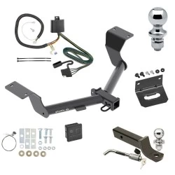 Ultimate Tow Package For 17-27 Honda CR-V Exc Hybrid Trailer Hitch w/ Wiring 2" Drop Mount Dual 2" and 1-7/8" Ball Lock Bracket Cover 2" Receiver