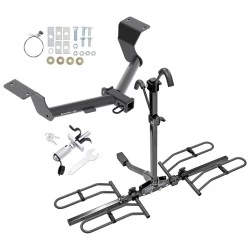 Trailer Tow Hitch For 17-27 Honda CR-V Except Hybrid Platform Style 2 Bike Rack w/ Anti Rattle Hitch Lock