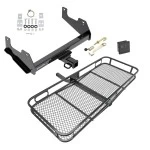 Trailer Tow Hitch For 15-25 Ford F-150 17-25 Raptor w/ OEM Hitch Basket Cargo Carrier Platform Hitch Lock and Cover
