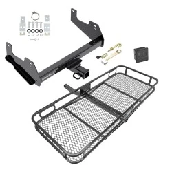 Trailer Tow Hitch For 15-25 Ford F-150 17-25 Raptor w/ OEM Hitch Basket Cargo Carrier Platform Hitch Lock and Cover