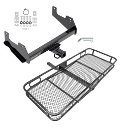 Trailer Tow Hitch For 15-25 Ford F-150 17-25 Raptor w/ OEM Hitch Basket Cargo Carrier Platform w/ Hitch Pin