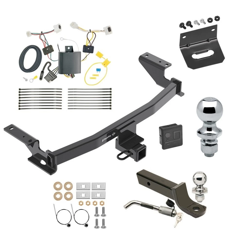 Ultimate Tow Package For 17-21 Mazda CX-5 (2019 Exc Diesel) Trailer Hitch w/ Wiring 2" Drop Mount Dual 2" and 1-7/8" Ball Lock Bracket Cover 2" Receiver
