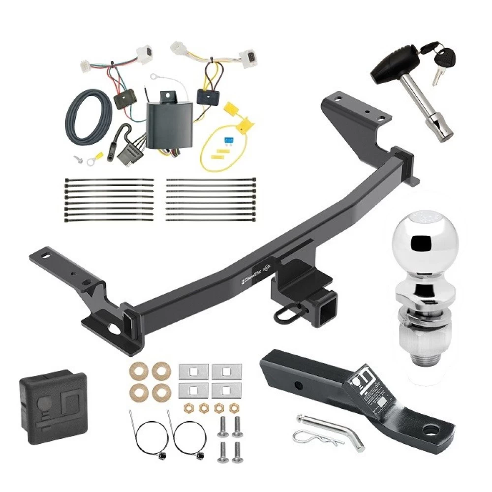 Trailer Tow Hitch For 17-21 Mazda CX-5 (2019 Exc Diesel) Deluxe Package Wiring 2" Ball and Lock