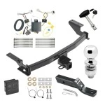 Trailer Tow Hitch For 17-21 Mazda CX-5 (2019 Exc Diesel) Deluxe Package Wiring 2" Ball and Lock