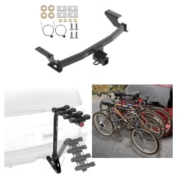 Trailer Hitch w/ 4 Bike Rack For 13-25 Mazda CX-5 2019 Except Diesel Approved for Recreational & Offroad Use Carrier for Adult Woman or Child Bicycles Foldable