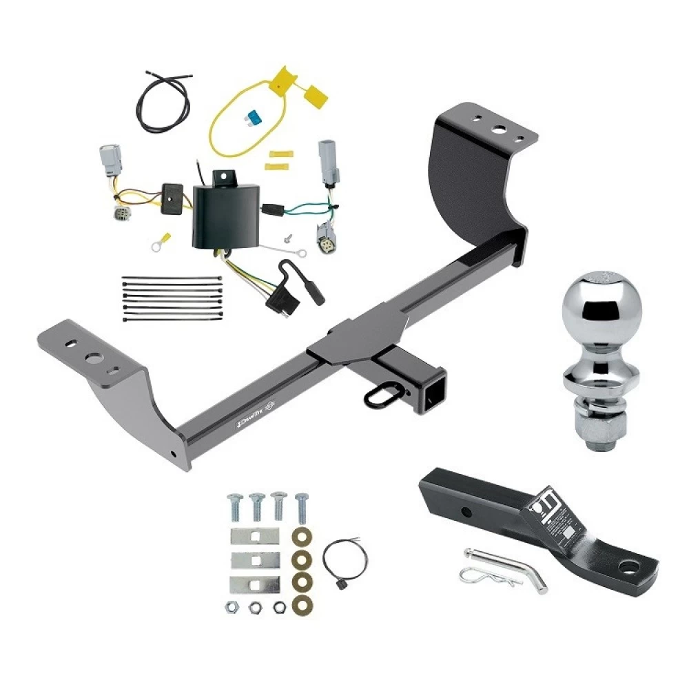 Trailer Tow Hitch For 15-23 Dodge Challenger Exc w/Quad Tip Exhaust Complete Package w/ Wiring and 1-7/8" Ball
