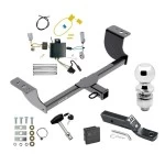Trailer Tow Hitch For 15-23 Dodge Challenger Exc w/Quad Tip Exhaust Deluxe Package Wiring 2" Ball and Lock