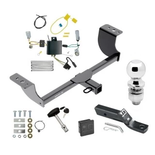 Trailer Tow Hitch For 15-23 Dodge Challenger Exc w/Quad Tip Exhaust Deluxe Package Wiring 2" Ball and Lock