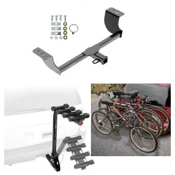 Trailer Hitch w/ 4 Bike Rack For 05-23 Chrysler 300 08-23 Dodge Challenger 06-23 Charger 05-08 Magnum Approved for Recreational & Offroad Use Carrier for Adult Woman or Child Bicycles Foldable