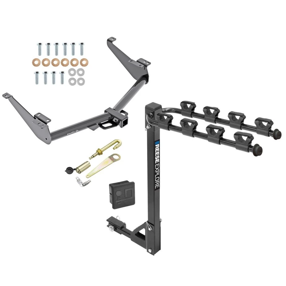 Custom Fit Trailer Hitch 4 Bike Carrier Security J-Pin Rubber Hitch Plug Cover Installation Hardware Installation Instructions 76154 1393100G 63201 7010 Draw-Tite Trailer Tow Hitch 4 Bike Rack 17-23 Nissan Titan except XD tilt away adult or child arms fo Trailer Tow Hitch w/ 4 Bike Rack For 17-24 Nissan Titan except XD tilt away adult or child arms fold down carrier w/ Lock and Cover