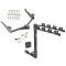 Trailer Tow Hitch w/ 4 Bike Rack For 17-24 Nissan TITAN Except XD Trims tilt away adult or child arms fold down carrier w/ Lock and Cover