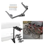 Trailer Hitch w/ 4 Bike Rack For 17-24 Nissan TITAN Except XD Trims Approved for Recreational & Offroad Use Carrier for Adult Woman or Child Bicycles Foldable