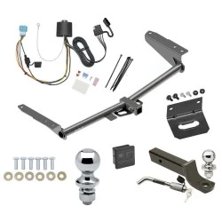 Ultimate Tow Package For 18-26 Honda Odyssey w/ Fuse Provisions Trailer Hitch w/ Wiring 2" Drop Mount Dual 2" and 1-7/8" Ball Lock Bracket Cover 2" Receiver
