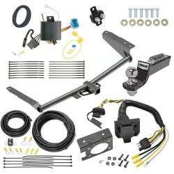 Trailer Hitch Tow Package w/ 7-Way RV Wiring For 18-26 Honda Odyssey All Models w/ 2" Drop Mount 2" Ball Class 3 2" Receiver