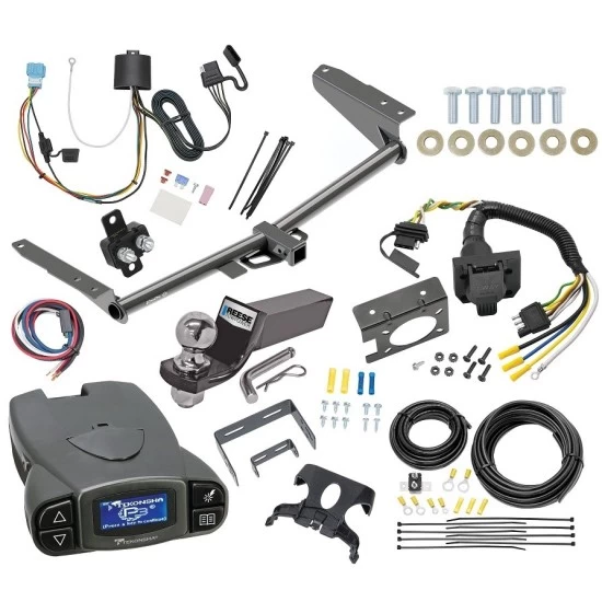 Trailer Hitch Tow Package Prodigy P3 Brake Control For 18-26 Honda Odyssey w/ Fuse Provisions w/ 7-Way RV Wiring 2" Drop Mount 2" Ball Class 3 2" Receiver Draw-Tite Tekonsha