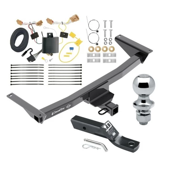 Trailer Tow Hitch For 18-25 Volkswagen Atlas Complete Package w/ Wiring and 1-7/8" Ball