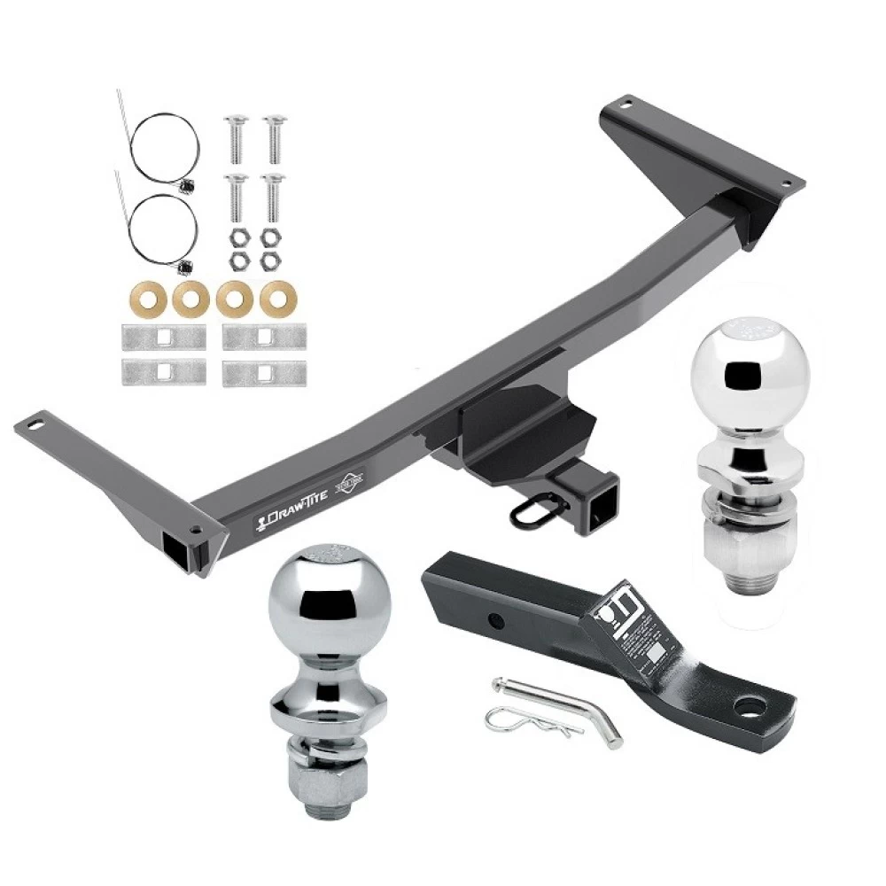 Trailer Tow Hitch For 18-19 VW Atlas 20-26 Except Cross Sport Receiver w/ 1-7/8" and 2" Ball