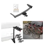 Trailer Hitch w/ 4 Bike Rack For 18-19 VW Atlas 20-26 Except Cross Sport Approved for Recreational & Offroad Use Carrier for Adult Woman or Child Bicycles Foldable