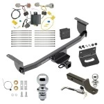 Ultimate Tow Package For 17-19 Nissan Rogue Sport All Models Trailer Hitch w/ Wiring 2" Drop Mount Dual 2" and 1-7/8" Ball Lock Bracket Cover 2" Receiver
