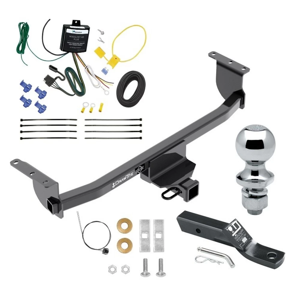 Trailer Tow Hitch For 20-22 Nissan Rogue Sport All Models w/ Wiring and 1-7/8" Ball