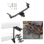 Trailer Hitch w/ 4 Bike Rack For 17-22 Nissan Rogue Sport Approved for Recreational & Offroad Use Carrier for Adult Woman or Child Bicycles Foldable