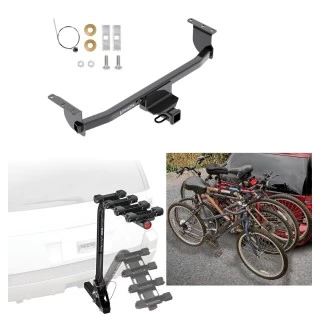 Trailer Hitch w/ 4 Bike Rack For 17-22 Nissan Rogue Sport Approved for Recreational & Offroad Use Carrier for Adult Woman or Child Bicycles Foldable