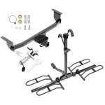 Trailer Tow Hitch For 17-22 Nissan Rogue Sport Platform Style 2 Bike Rack w/ Anti Rattle Hitch Lock