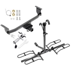 Trailer Tow Hitch For 17-22 Nissan Rogue Sport Platform Style 2 Bike Rack w/ Anti Rattle Hitch Lock