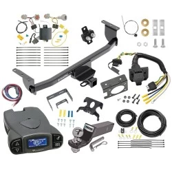 Trailer Hitch Tow Package Prodigy P3 Brake Control For 17-19 Nissan Rogue Sport All Models w/ 7-Way RV Wiring 2" Drop Mount 2" Ball Class 3 2" Receiver Draw-Tite Tekonsha